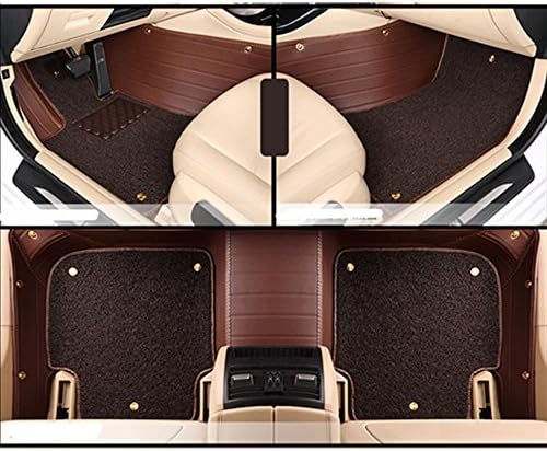 Cool Car Custom Fit waterproof Full Set Floor Mats XPE Leather Carpet Premium Plus Detachable Car mats for Mercedes Benz C180 C200 C250 C300 C350 2011-2018 (Double layer, Coffee)