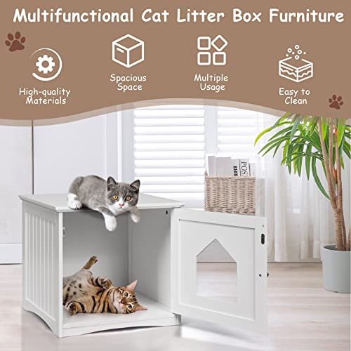 Litter Box Enclosure Shelf Litter Box Enclosure With Shelves And