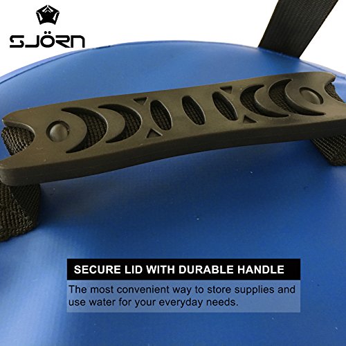 SJORN Premium Compact Collapsible Bucket & Lid 10L or 15L Portable Folding Water Container