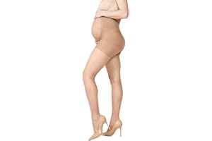 MeMoi Women's Light Support Maternity Tights with Extra Large Waist