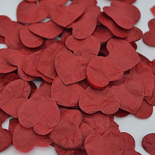 5000 Pcs Paper Confetti Tissue Heart Tissue Confetti for Wedding Party by YONGSNOW (HC07 red)
