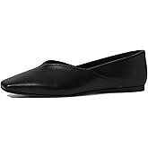 RONILURN Women's Flats Comfortable Square Toe Ballet Flats Slip On Casual Dress Shoes Flats for Women