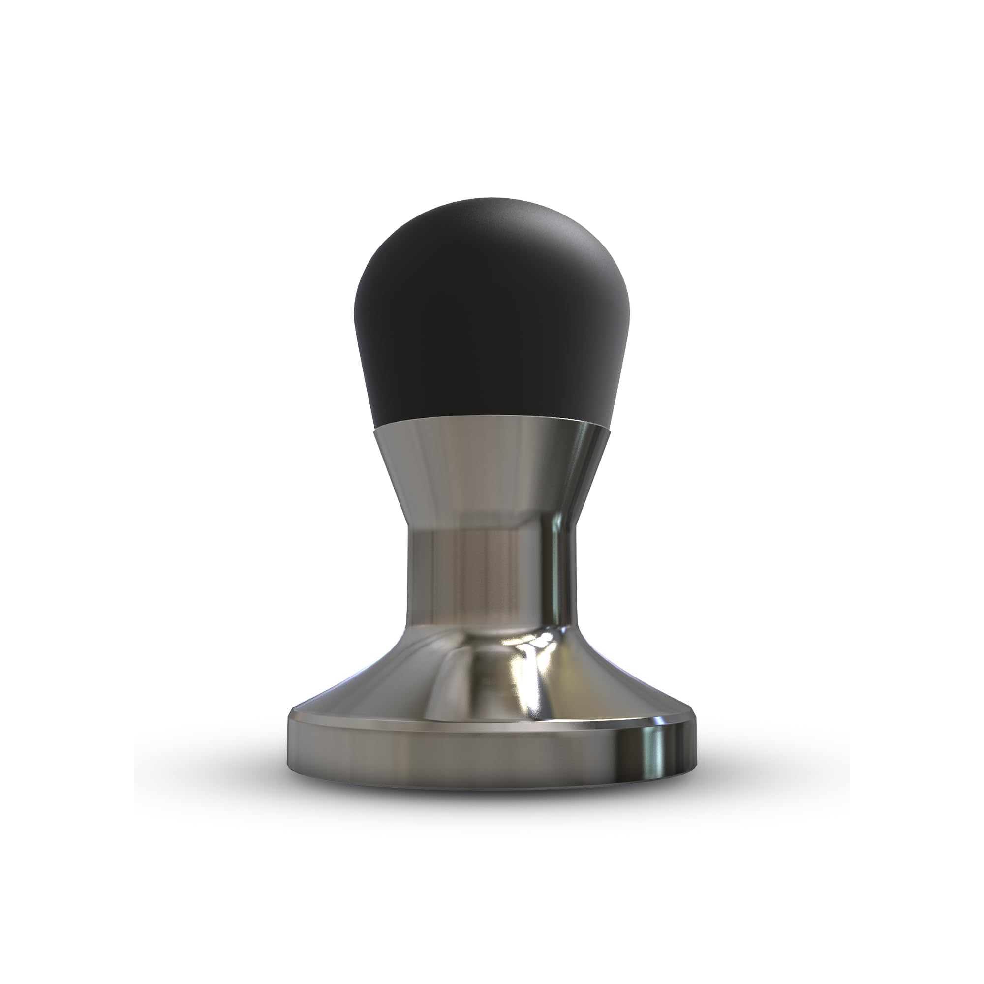 Rattleware Stainless Steel Round Tamper - Premium Ergonomic Grip, Perfect for Espresso Machines, Consistent Grounds Packing & Durable Design (Small - 58mm Dia)