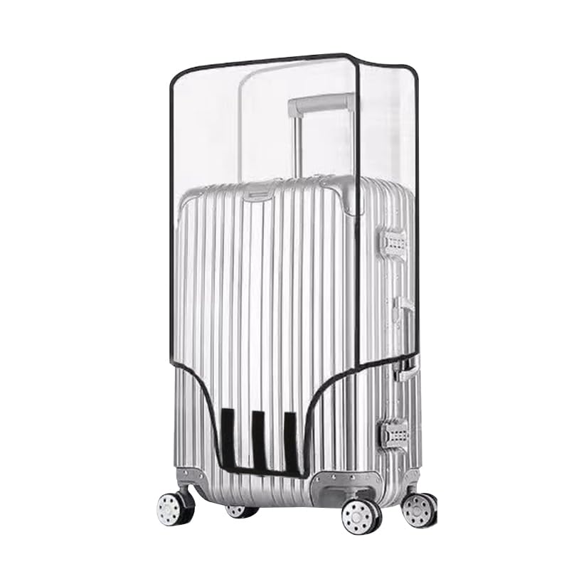 Photo 1 of Clear Suitcase Cover - 20 22 24 26 28 30 Inch PVC Waterproof Luggage Cover - Top and Side Handle Gap Suitcase Protector (22 Inch)