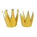 Boieo Gold Party Crown Hats, Mini Gold Crowns for Kids, Small Paper Royal Tiara, Birthday Costume Headband, Glitter Princess Decoration, Craft Supplies Set, 6 Pack