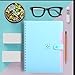 Spiral Notebook, 5 Subject Notebooks, Cute Diary, Wide Ruled Large Writing Paper, Colored Hardcover & Divider, 100 Sheets Wire Bound Notepad, 9.8