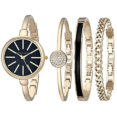 Anne Klein Women’s AK/1470 Bangle Watch and Bracelet Set