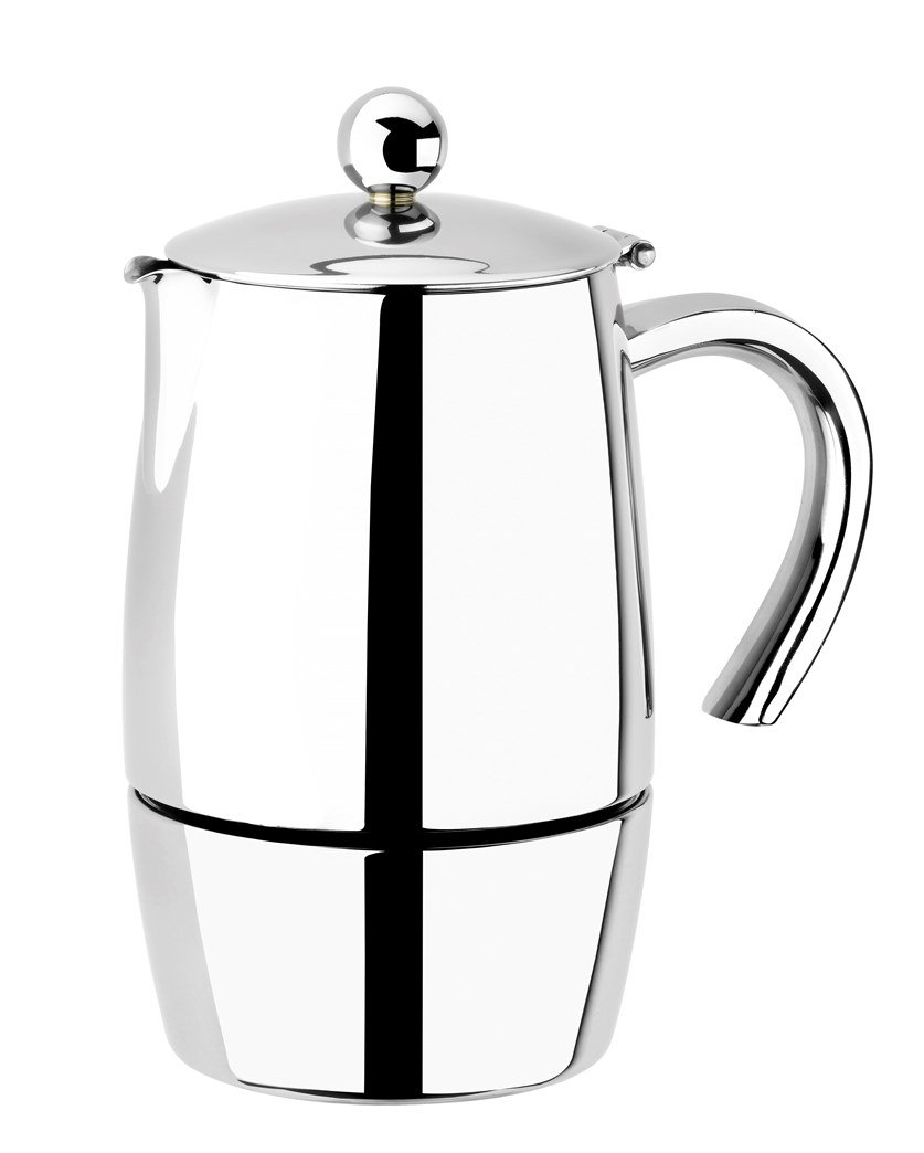 Braisogona Magna Stainless Steel 4 Cups Coffee Maker, Silver, 30 x 30 x 30 cm