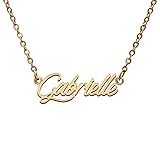 Gabrielle Name Tag Necklaces for Her His Friends