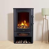 Neo 1000/2000W Freestanding Electric Fire Stove Heater Black view 7