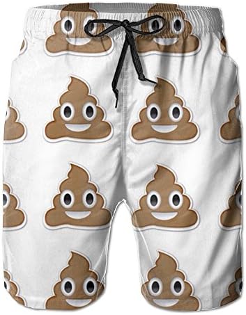 Cute Poop Smiling Emoji Performance Men's Beach Short