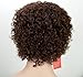 MyNiceHair-100% Pure Human Hair Curly Brown Colored 4# Wigs for Black Women