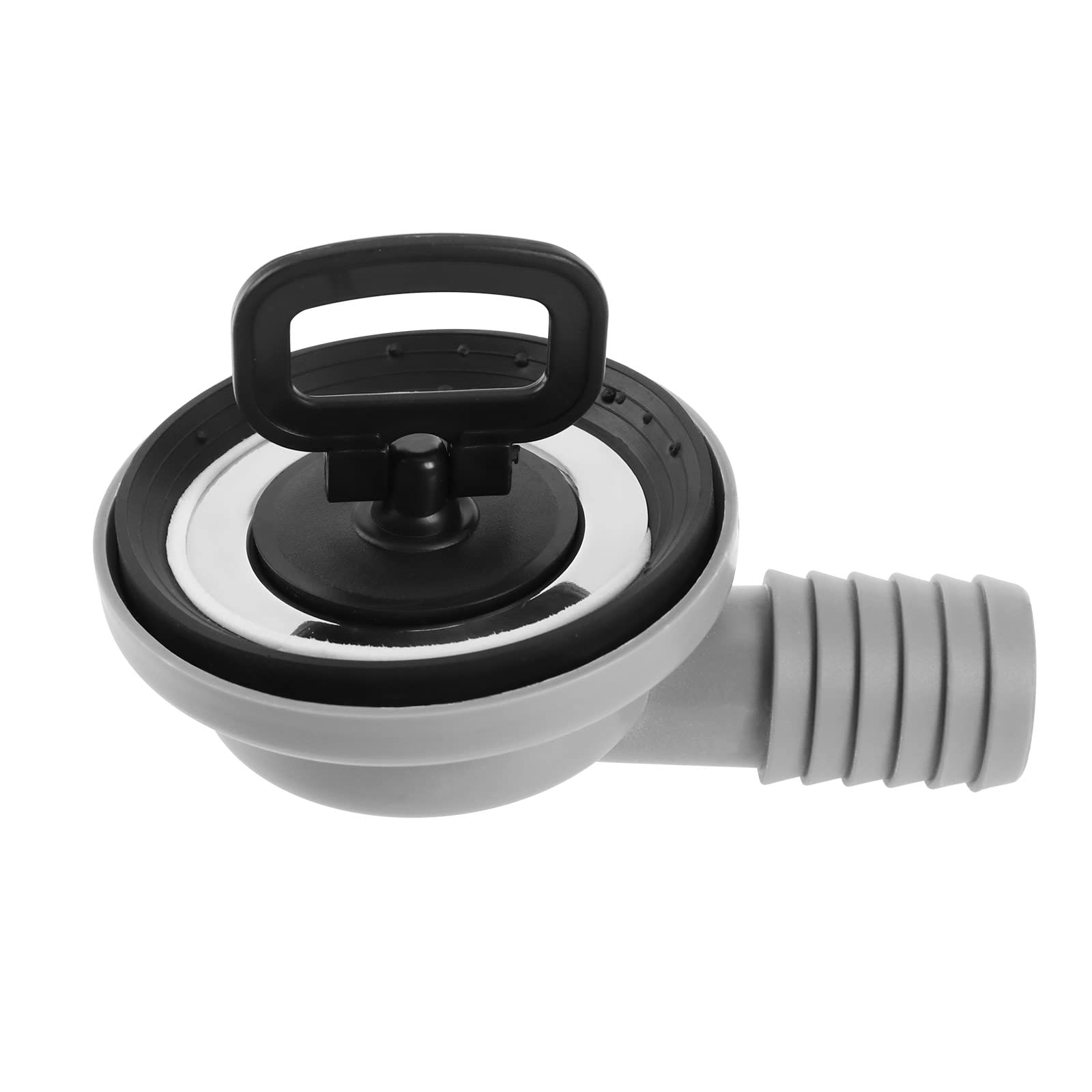 ECSiNG Stainless Steel Drain Fitting 90° Drain Pipe Sink Filter Drainer with Sealing Cover 56 mm Diameter Applicable Outlet Pipe Aperture 50 mm for Caravan Motorhome Boat