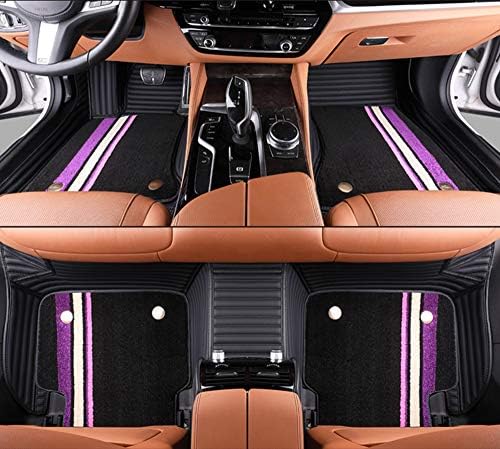 Fit for BMW 1 Series 2012-2019 118i 120i 125i 128i 135i F20 Custom Double Layer Fully Surrounded Removable cashmere Waterproof Non-slip Anti-soil All Weather Car-Styling Leather Rainbow Car floor mats
