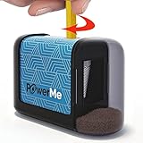 PowerMe Electric Pencil Sharpener - Battery Operated, (No Cord) for Home, Office, School, Artist, Students and more! – Ultra Portable, ideal for No. 2 And Colored Pencils (Drawing, Coloring)