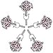 Yumei Jewelry Rhodium Plated Diffuser Locket Aromatherapy Essential Oil Pendant Cage Locket Pack of 5