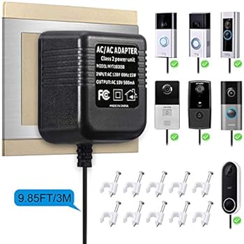 adapter power nest hello Video Ring & Power 2 for Video Supply Video Ring Amazon.com: Adapter Doorbell, Doorbell Ring