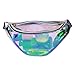 HDE Shiny Retro Fanny Pack Rave Festival Metallic Hologram Bum Bag Waist Pouch (Irridescent)
