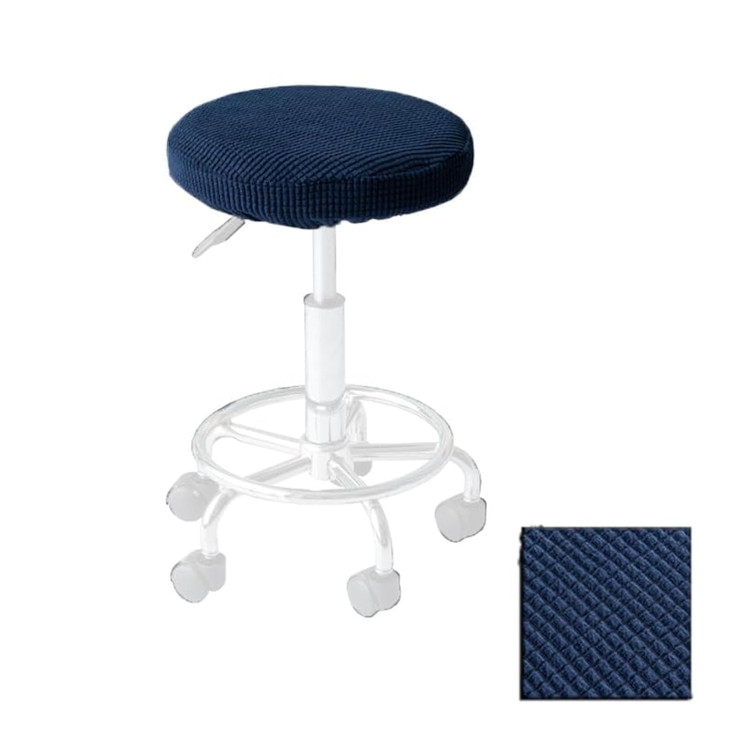 zalati Stool Cover Round Style Nonslip Soft Stretch Seat Cushion Slipcover Protector for Stool Bar Chair Diameter 30-34 cm, Blue