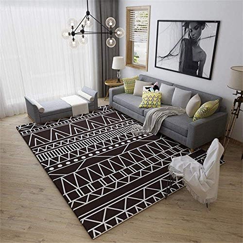 WGFGG Rectangular Geometry Carpet Living Room Coffee Table Bedroom Bedside Large Area Rug Sofa Side No Mites Non-Slip Baby Crawling Mat Fashion Floor/Foot Pad, Customizable (Size : 200X300cm)