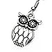 Diamondo Owl Dangle Earrings Retro Light Ear Jewelry Women Ancient Silver Color