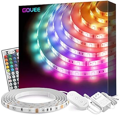 Amazon Com Led Strip Lights Govee 16 4ft Waterproof Rgb Light