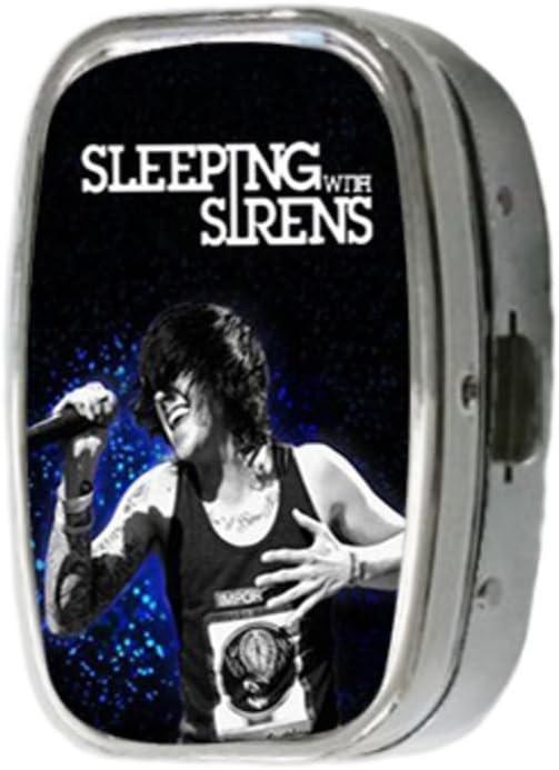 Sleeping with Sirens Kellin Quinn Custom Unique Stainless Steel Pill Box Medicine Tablet Holder Decorative Metal Organizer Dispenser Case