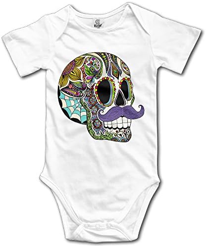 Sugar Skull Beard Cute Baby Onesie Bodysuit