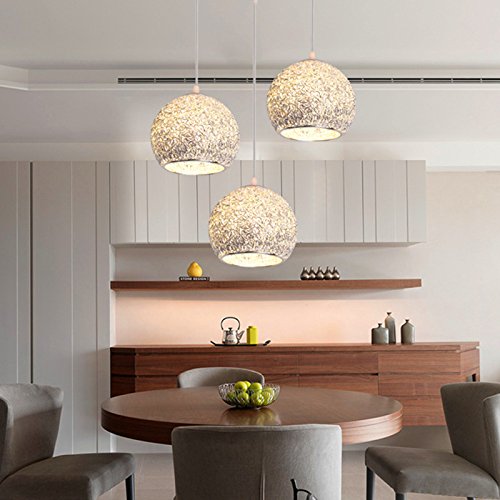 Pendant Lighting For Kitchen Island Aluminum shade Ceiling Light Bar Modern Ceiling Lamp Office Chandelier Lighting Silver Lights Bulb Include 1 pcs Lamp UNICASA