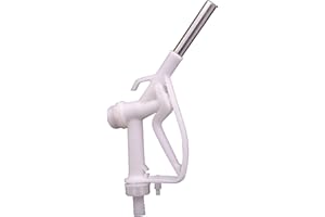 MENAITEK 1" Barb Plastic Manual Nozzle with 0.7(18mm) Inch Stainless Steel Spout Diesel Exhaust Fluid (DEF)/Antifreeze Nozzle for Water, Ethanol, Methanol Blend, Diesel, and Industrial Dispensing