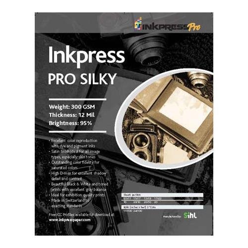 Inkpress Pro Silky Inkjet Photo Paper, 300gsm, 12mil, 95% Bright, 8.5x11", 50 Sheets