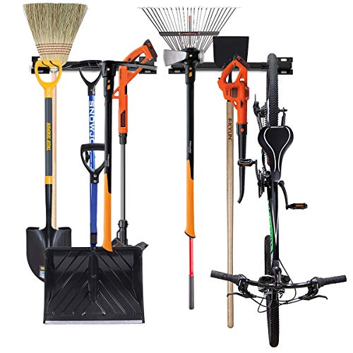Garage Organizer, Kinghouse 48 Inch Tool Storage Rack, Adjustable Tool Hanger Organizer with 6 pcs Tool Hooks, 1 pcs Bike Hook, Home Garage Storage System - Thumbnail 7