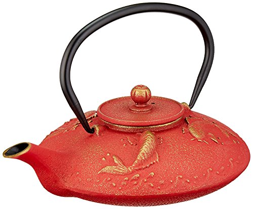 ExcelSteel 422r Cast Iron Teapot, Red ExcelSteel 422r Cast Iron Teapot, Red