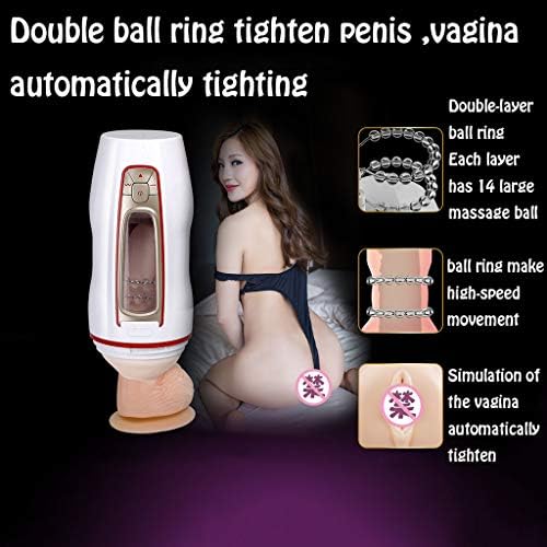 Male Massaging Toy 7-Speed 7-Frequency Electric Male-Sucker USB Rechargeable Strong Cup,(Confidential Packaging)