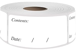 GARRYEWAN 300 PCS Food Label,1 "x2 Removable Food Label, Removable Freezer Label, Refrigerator Label, Water/Oil/Tear Resistant, with Perforated line, Easy to Write(Black)