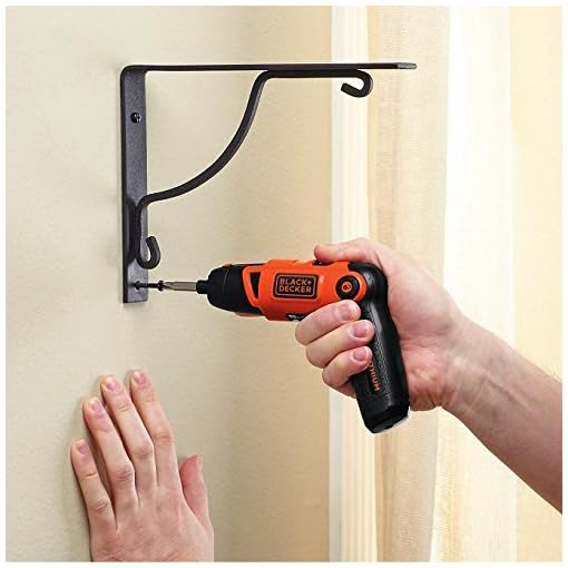 BLACK+DECKER Electric Screwdriver, Cordless, 180 RPM, 3.6V, Spindle Lock with Pivoting Handle, Charger and 2 Hex Shank Bits Included (Li2000) - Image 5