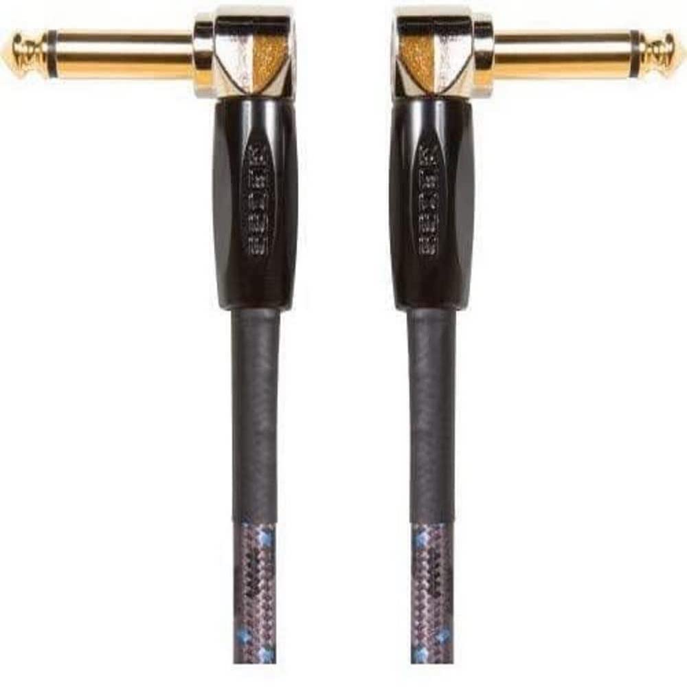 BOSS BIC-PC Studio Grade Instrument Cable, Right-angle 1/4-inch connectors, 6-inch/15 cm length