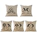 Valentine Pillow Covers, Mostsola Painting Linen Cushion Throw Pillow Cushion Covers (Valentines Day Gift for Your lover) (B)