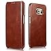 Galaxy S6 Edge Case, Benuo [Vintage Classic Series] [Genuine Leather] Flip Case Folio Cover [Ultra Slim], Premium Corrected Grain Leather Case [Edge Protector] with for Samsung Galaxy S6 Edge (Sliver)