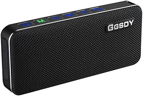 GGSDY Portable Bluetooth Speaker, 10W Stereo Louder Sound Bass with 3 EQ Modes, IPX7 Waterproof Speakers Wireless Outdoor for Golf Beach Shower Home Party Gift, Built-in Mic for iPhone&Android Phones