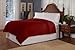 Perfect Fit Ultra Soft Plush Electric Heated Warming Blanket with Safe & Warm Low-Voltage Technology, Twin, Garnet Red (783725)