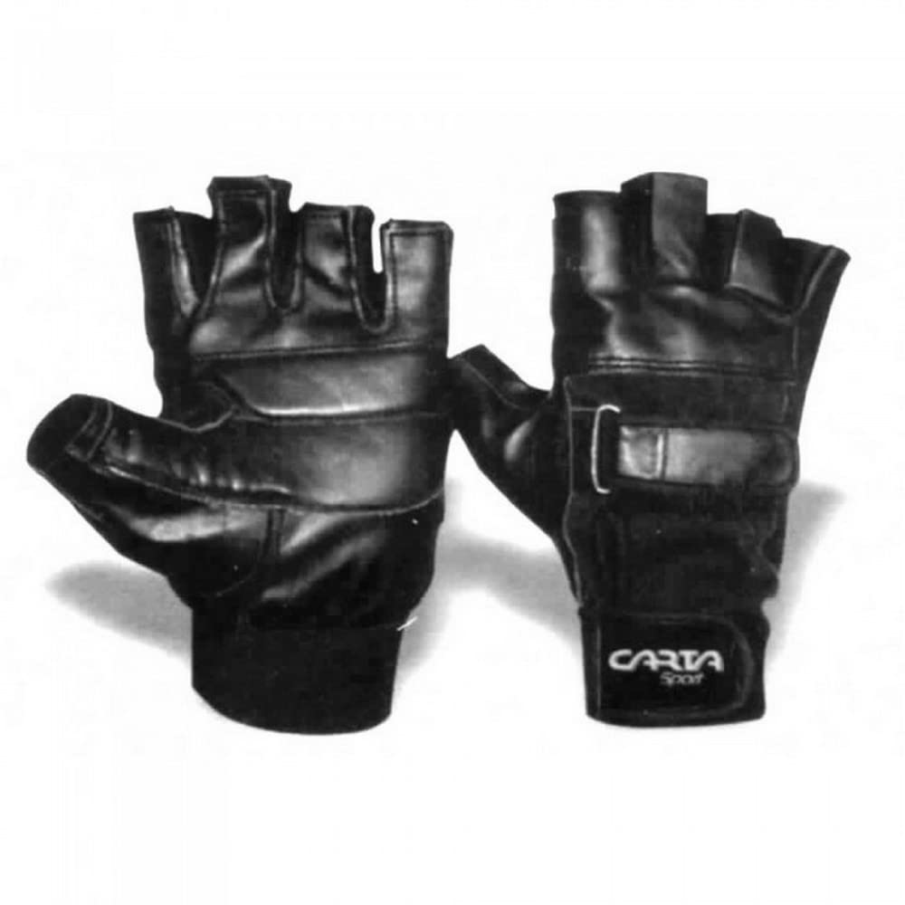 carta GLDVS NEW SMALL Football Cartasport double velcro gloves designed to give the best grip support when lifting those heavier weights Heavy duty material and padding for extra comfort, Black, S