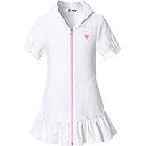 Jxstar Girls Swim Cover Up Terry Swimsuit Coverup Beach Pool Kids Zip Up Robe