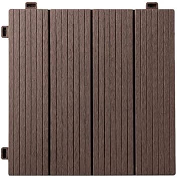 Amazon ウッドパネル タイプx 30枚セット 1枚あたり239円 人工木 樹脂 ベランダタイル ジョイントパネル 木製タイル ウッディブラウン ガーデン用ジョイントマット タイル