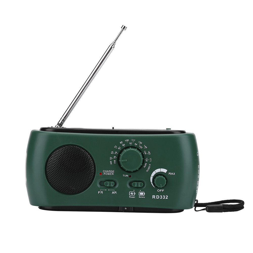 radio am fm,Solar Hand Crank Radio Wind Up Radio LED Flashlight, Portable Cam Emergency Solar Power mo AM/FM Radio with LED Touch Light Emergency Phone Charger with USB Charger Cable