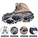 Crampons 19 Spikes with Stainless Steel Chain Ice Snow Grips Traction Cleats System Safe Protect for Walking, Jogging, Climbing, Hiking on Snow and Ice, Boots Chains for Women Men (Black, X-Large)