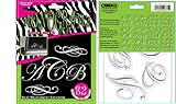 Chroma 5375 White Letters Script Monogramz Decal Kit