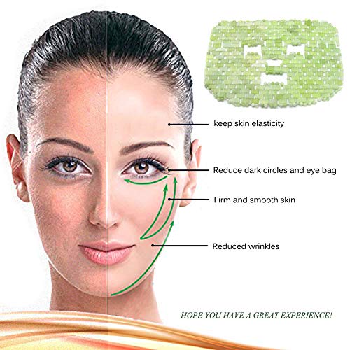 Natural Jade face Mask, Hot or Cold Therapy Jade Mask for Relieving