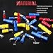Hilitchi 160pcs Bullet-Famle/Male Insulated Terminals Electrical Wiring Wire Crimp Connectors Set