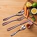 Stainless Steel Flatware Cutlery Set, S-JIANG 4 Piece Rose Gold Sterling Electroplated Metal Mirror Polished Kitchen Tableware Utensil Set, Service for 1 Person